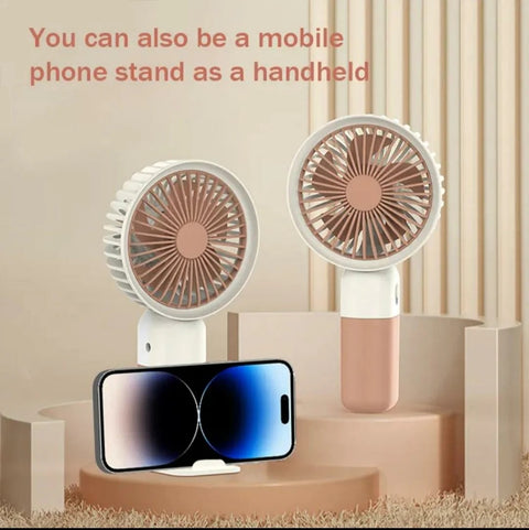Mini Cute Fan – Portable USB Rechargeable Handheld Cooling Fan for Kids & Adults